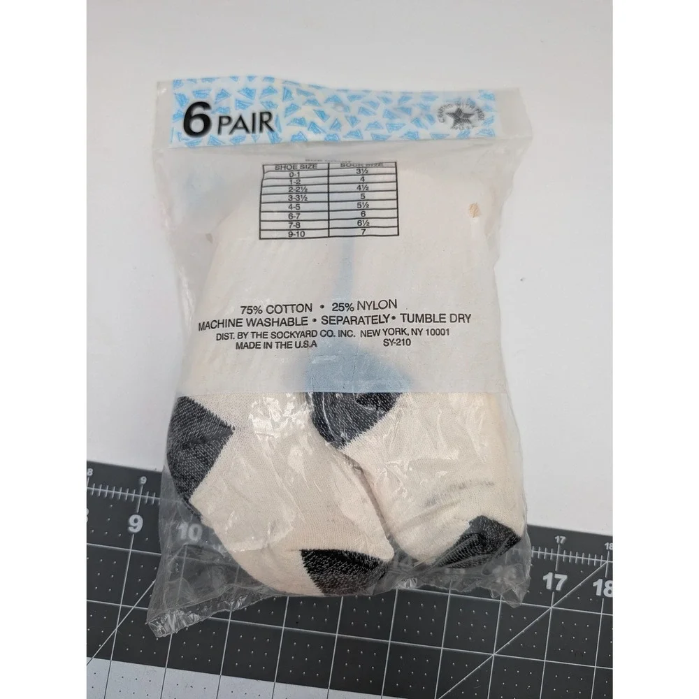 French Toast Kids Crew Socks 2-4 6 Pair Pack Made in USA White Black